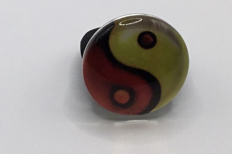 Bouton pression ying yang