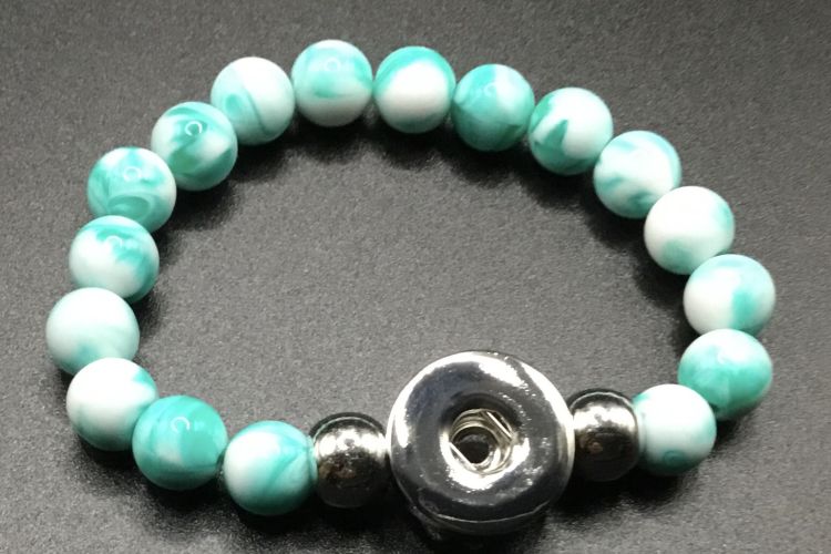 Bracelet perles bleues