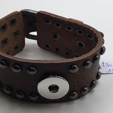 Bracelet cuir clout&eacute;, homme, femme