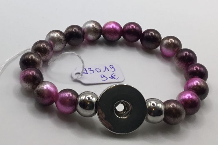 Bracelet perles bouton pression