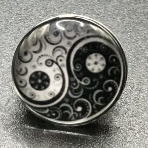 Bouton pression ying yang