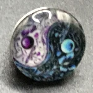 Bouton pression ying yang
