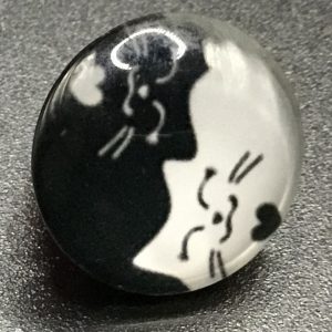 Bouton pression ying yang