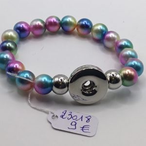 Bracelet perles bouton pression