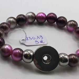 Bracelet perles bouton pression