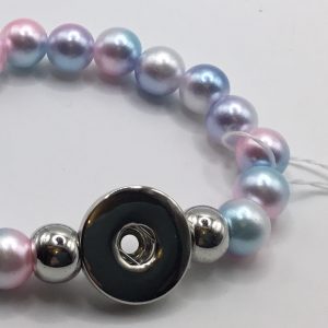 Bracelet perles bouton pression