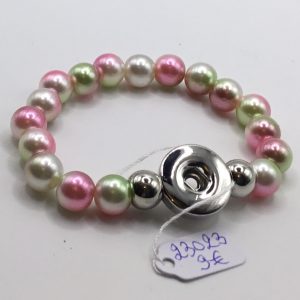 Bracelet perles roses et blanches