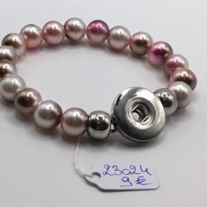 Bracelet perles bouton pression