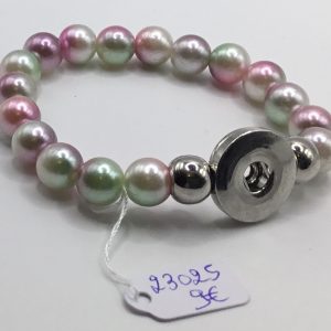 Bracelet perles bouton pression