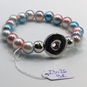 Bracelet perles bouton pression