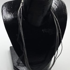 Collier organza gris et noir